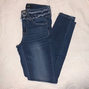 VERVET JEANS SIZE 24 - frayed waist detail